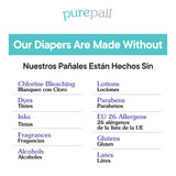 PurePail™ Disposable Diapers, Size 1, 8-14 lbs, 200 Ct
