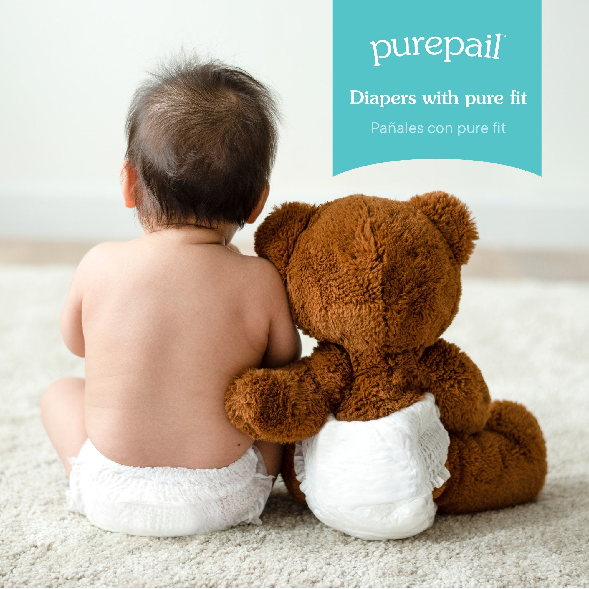 PurePail™ Disposable Diapers, Size 2, 12-18 lbs, 184 Ct
